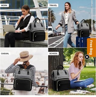 Mochila gris y negra