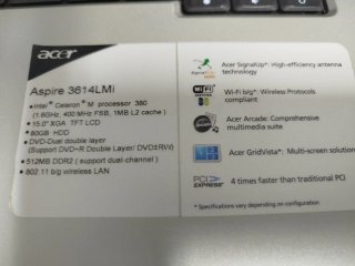 Portátil Acer Aspire 3610