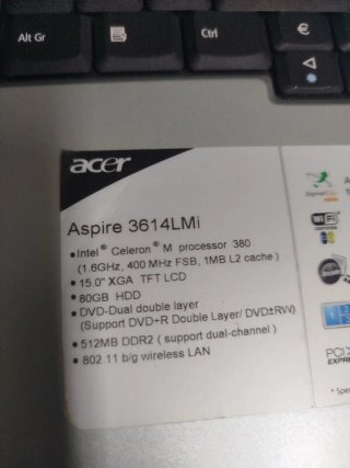 Portátil Acer Aspire 3610