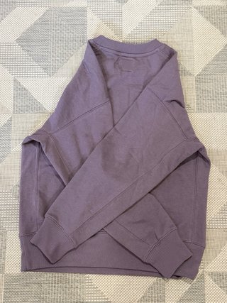 sudadera zara morada con detalle bordado