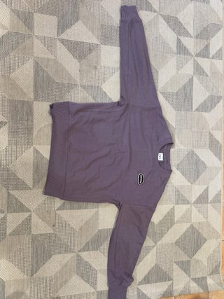 sudadera zara morada con detalle bordado