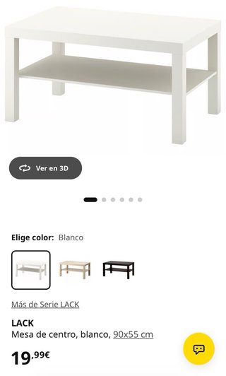 Mesa de Salón Blanca