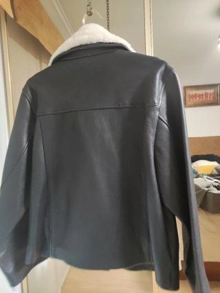 Cazadora Biker Mango Piel Negra