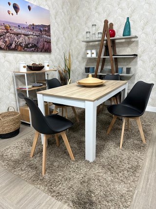 Mesa Comedor Nuevo + 4 Sillas Acolchadas Nuevo