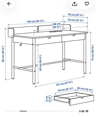 Escritorio IKEA RIDSPÖ Roble