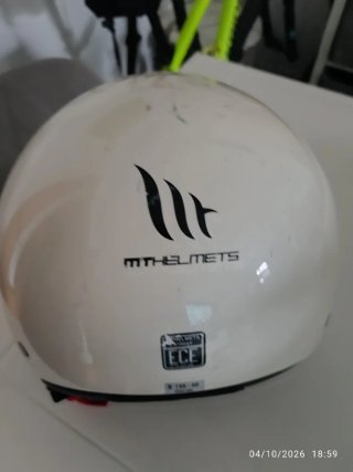Casco Moto MTHELMETS Blanco Talla S