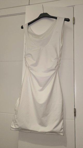 Vestido blanco elegante elástico talla XS