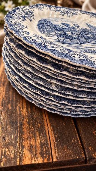 Vajilla Antigua Johnson Bros Azul