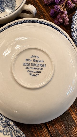 Vajilla Antigua Johnson Bros Azul