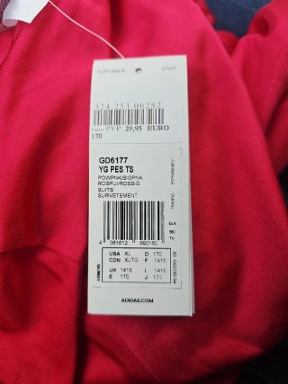 Chaqueta Adidas Roja Original F-14-15A  E-170