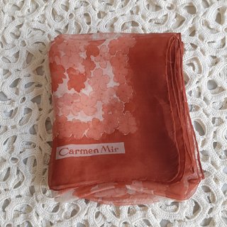 Pañuelo Carmen Mir Flores Marron
