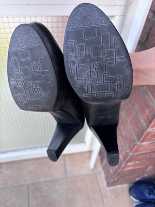 Zapatos de salón negros tacón 9cm