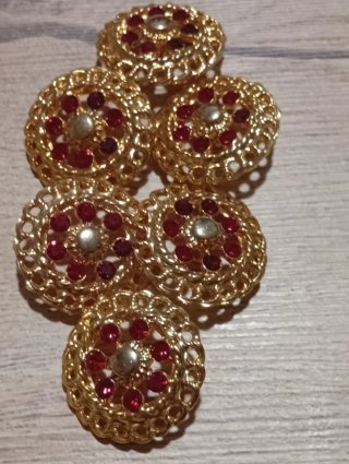 Botones auténticamente Vintage tipo joya y strass