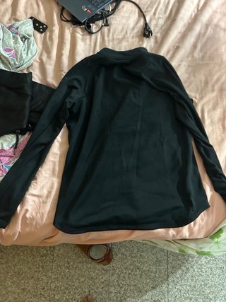 Jersey Nike Negro Media Cremallera