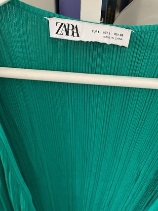 Conjunto Vestido y Chaqueta Zara Verde