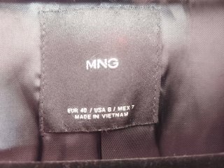 Americana Mango Negra Talla 40