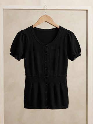 Chaqueta de punto negra