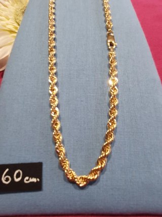Cordon 60cm Oro ley 18kl Grueso 4.50mm