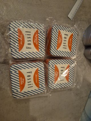 Set di 4 scatole in alluminio Fossil