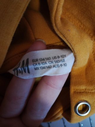 Sudadera Amarilla con Capucha talla 8-10 años