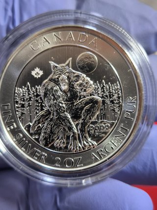 Moneda 2 Onzas Plata Bestias del Norte CANADA