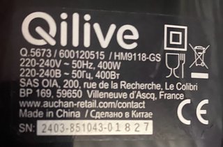 Batidora amasadora Qilive HM9118-GS
