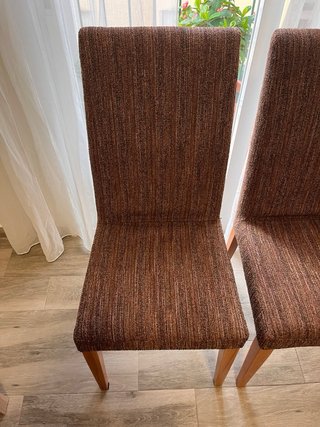 4 Sillas Comedor Tapizadas Patas Madera