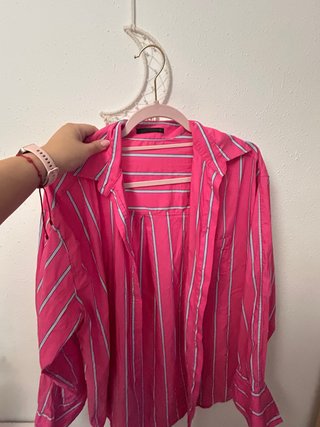 Blusa Oversized Zara Rosa