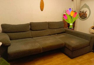 Sofá 3 plazas con chaiselongue