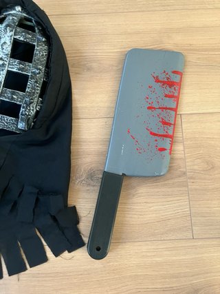 Máscara de Halloween con Capucha y Cuchillo