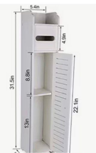 Mueble Auxiliar de Baño Blanco