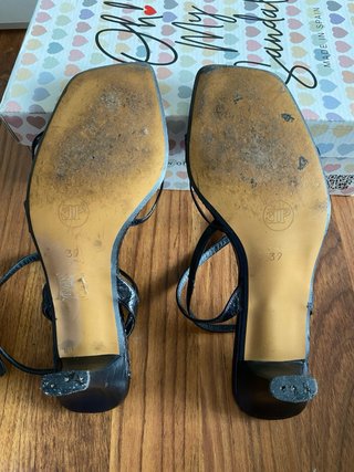 Sandalias tacón negras