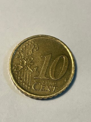 Moneda 10 Céntimos Italia 2002