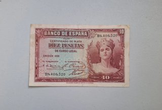 10 Pesetas 1935 billete España