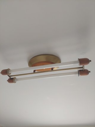 Lámpara de cocina madera y metal