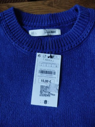 Jersey Sfera Azul Talla L Nuevo sin estrenar