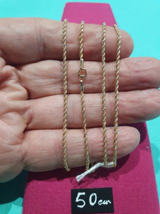 Cadena Cordón de Oro 18kl 50cm