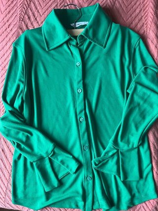 Camisa Verde Mango Talla XS