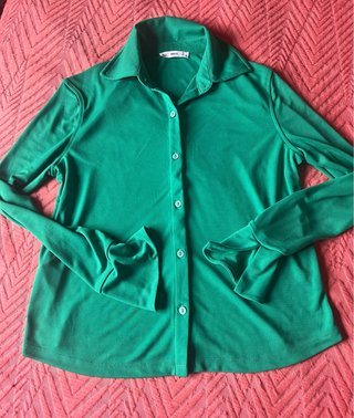 Camisa Verde Mango Talla XS