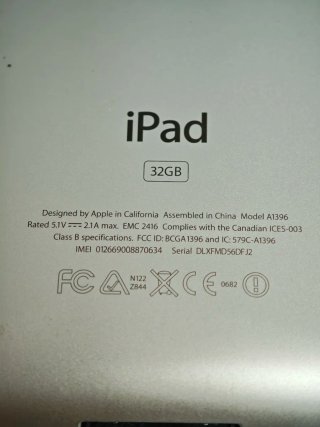 iPad 32GB Plata A1396