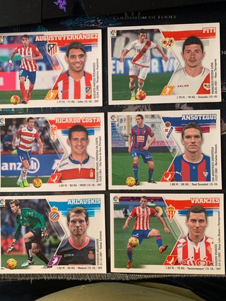 6 Cromos Mercado Invierno Liga 2015-16