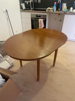 Mesa redonda extensible madera