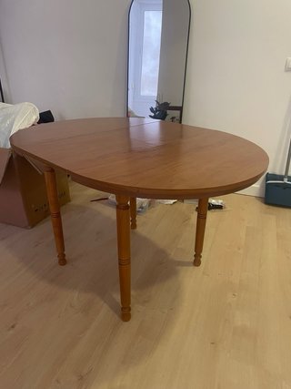Mesa redonda extensible madera