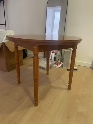 Mesa redonda extensible madera