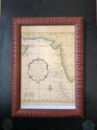 Cuadro Carta Náutica Antigua Costes de Persia