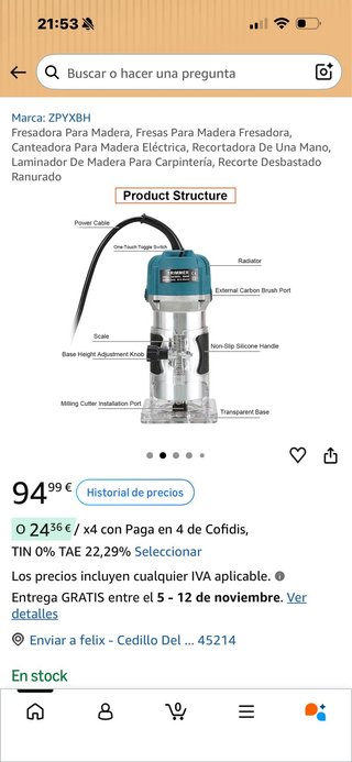 Fresadora para madera Trimmer