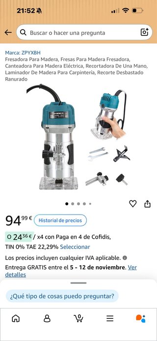 Fresadora para madera Trimmer