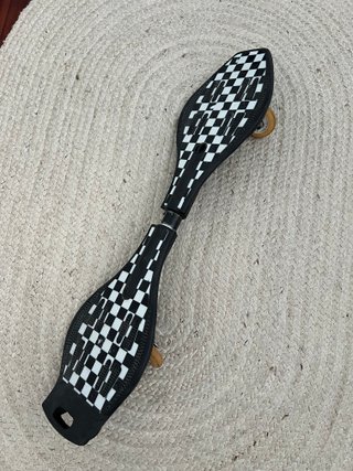 Waveboard Negro y Blanco Ajedrez