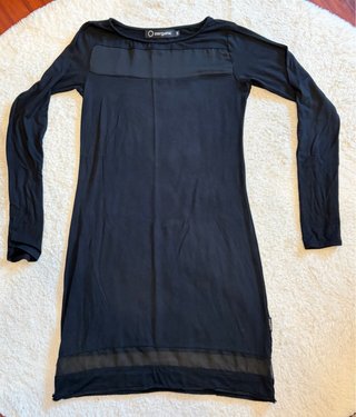 Vestido Zergatik Manga Larga Negro Talla M
