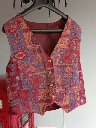 Chaleco Vintage Años 90 Estampado